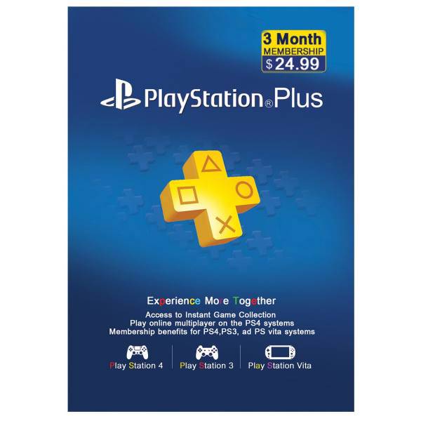 گیفت کارت پلی استیشن پلاس - عضویت سه ماهه، PlayStation Plus Gift Card - 3 Months Membership