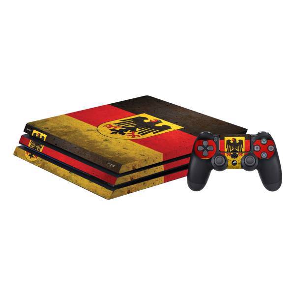 برچسب افقی پلی استیشن 4 گراسیپا طرح Germany، Grasipa Germany PlayStation 4 Pro Horizontal Cover