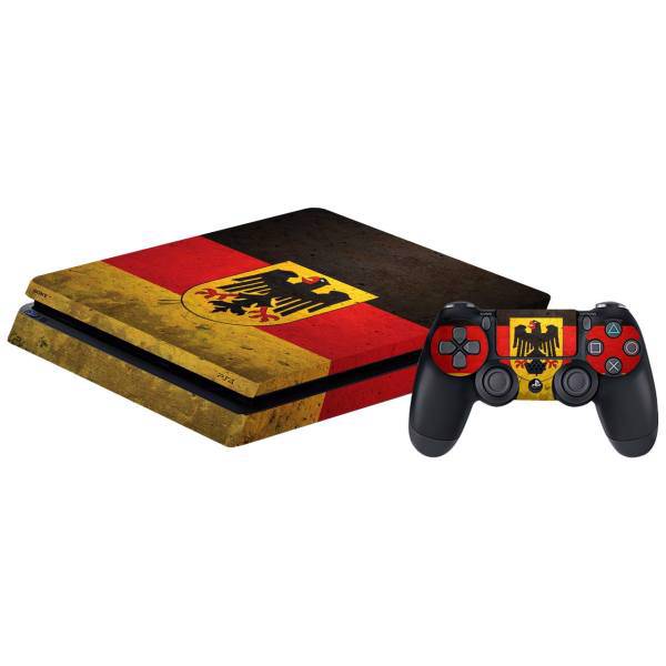 برچسب افقی پلی استیشن 4 اسلیم گراسیپا طرح Germany، Grasipa Germany PlayStation 4 Slim Horizontal Cover