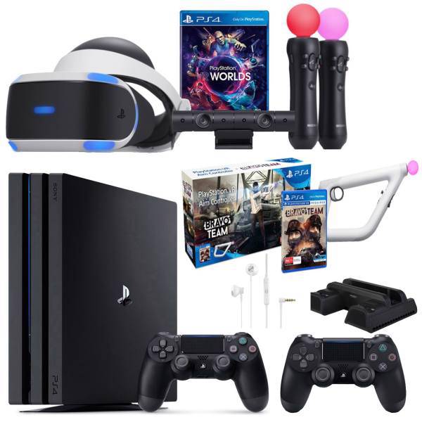 مجموعه کنسول بازی سونی مدل Playstation 4 Pro کد CUH-7116B Region 2 - ظرفیت 1 ترابایت، Sony Playstation 4 Pro Region 2 CUH-7116B 1TB Bundle Game Console