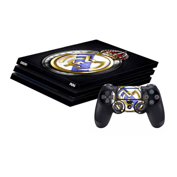 برچسب پلی استیشن 4 Pro پلی اینفینی مدل Real Madrid، Play infini Real Madrid play station 4 Pro cover