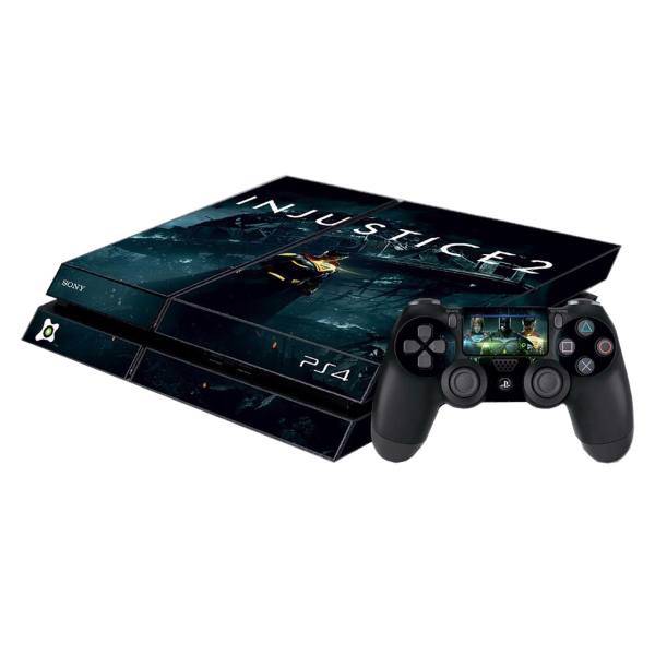 برچسب افقی پلی استیشن 4 آی گیمر طرح Injustice 2، IGamer Injustice 2 Play Station 4 Horizontal Cover