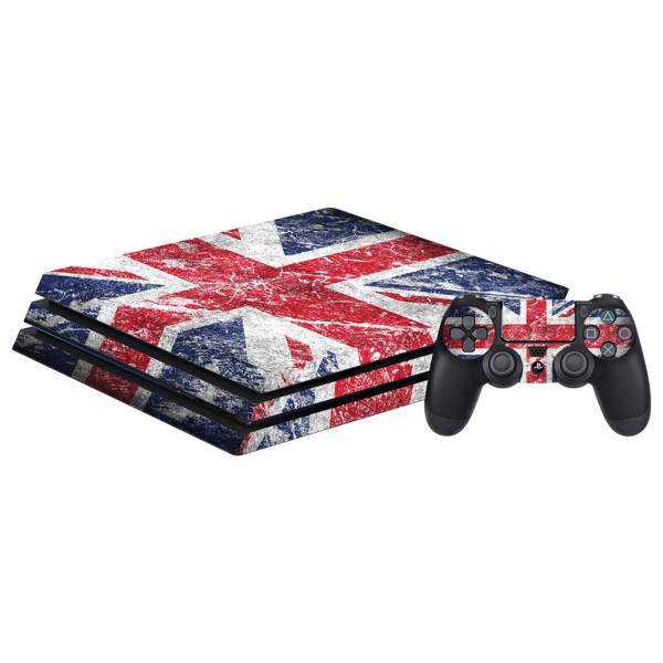 برچسب افقی پلی استیشن 4 پرو گراسیپا طرح U.K، Grasipa U.K PlayStation 4 Pro Horizontal Cover