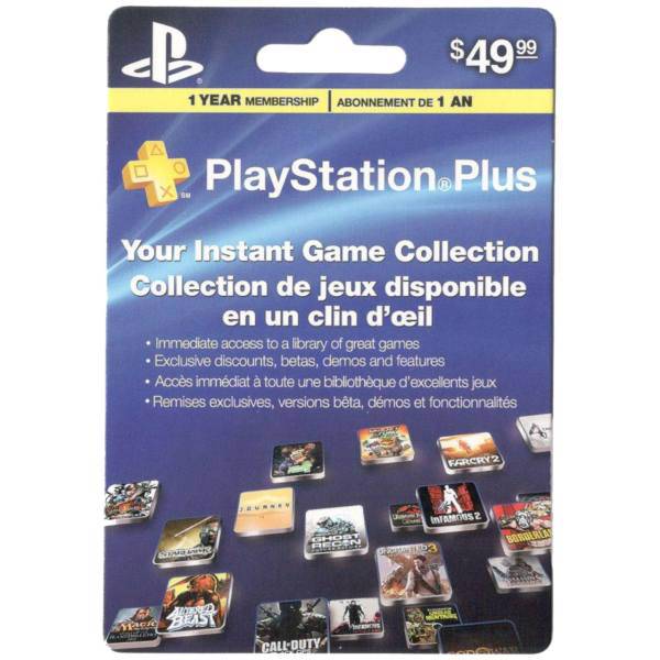 گیفت کارت 49 دلاری پلی استیشن عضویت 1 ساله، PlayStation 49 Dollars Gift Card 1 Year Membership