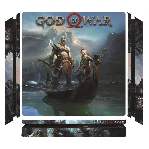 برچسب پلی استیشن 4 اسلیم آی گیمر مدل گاد آف وار، Igamer God Of War PlayStation Slim Cover