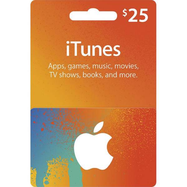 گیفت کارت 25 دلاری آیتونز آمریکا، Itunes 25 usd Gift Card